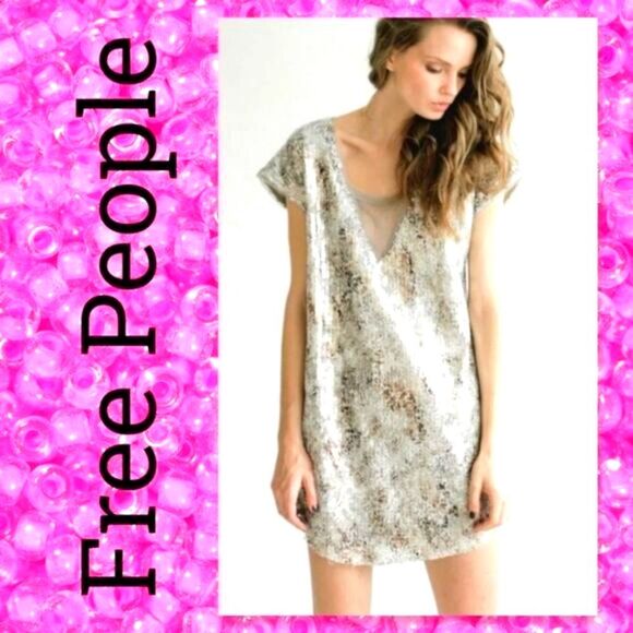 Free People Mirrored Mini Dress PRISTINE CONDITION - Picture 1 of 7